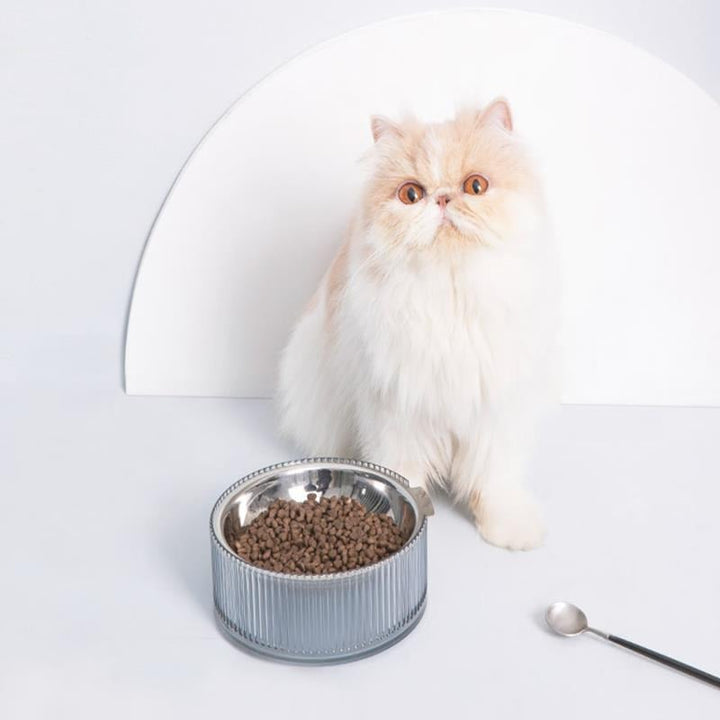 Food Grade Antibacterial Stainless Steel Cat Food Bowl Detachable Pet Bowl Image 1