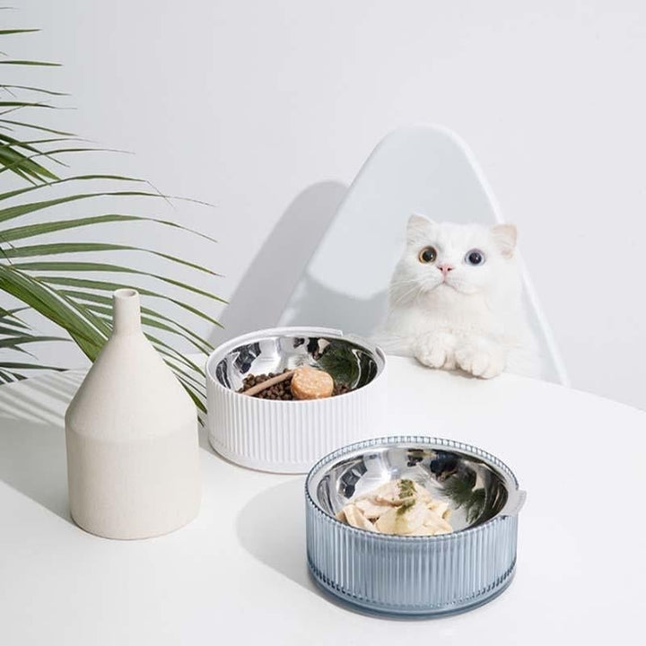 Food Grade Antibacterial Stainless Steel Cat Food Bowl Detachable Pet Bowl Image 2