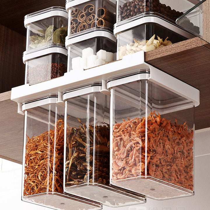 Food Storage Container Wall-mounted Grain Receive One Case With Lid Image 4