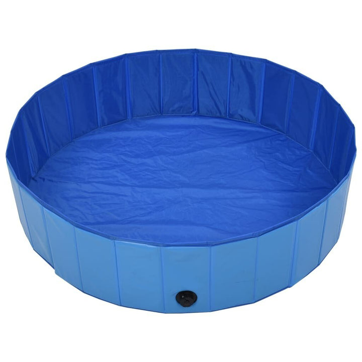 Foldable Dog Swimming Pool Blue 120x30 cm PVC Puppy Bath Collapsible Bathing for Cats Playing Kids Bathtub Pet Supplies Image 5