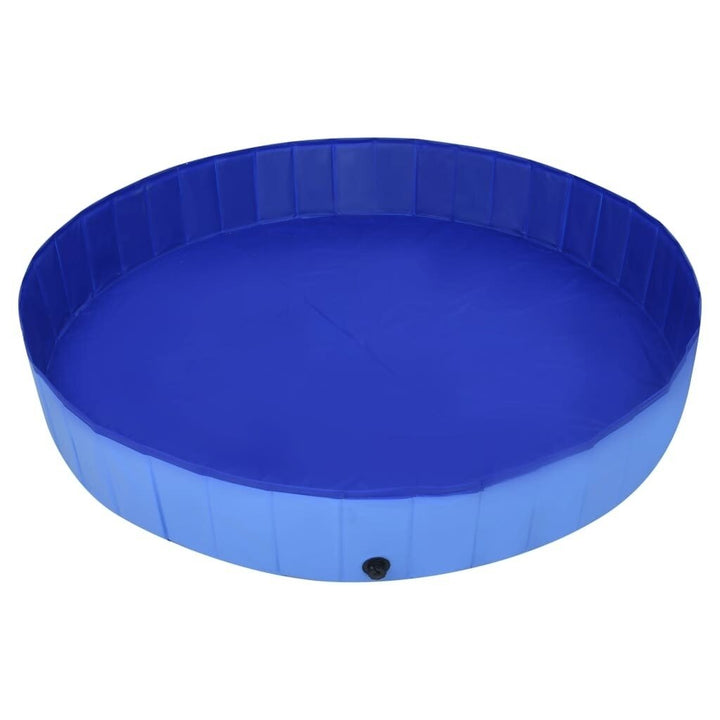 Foldable Dog Swimming Pool Blue 300x40 cm PVC Puppy Bath Collapsible Bathing for Cats Playing Kids Bathtub Pet Supplies Image 4