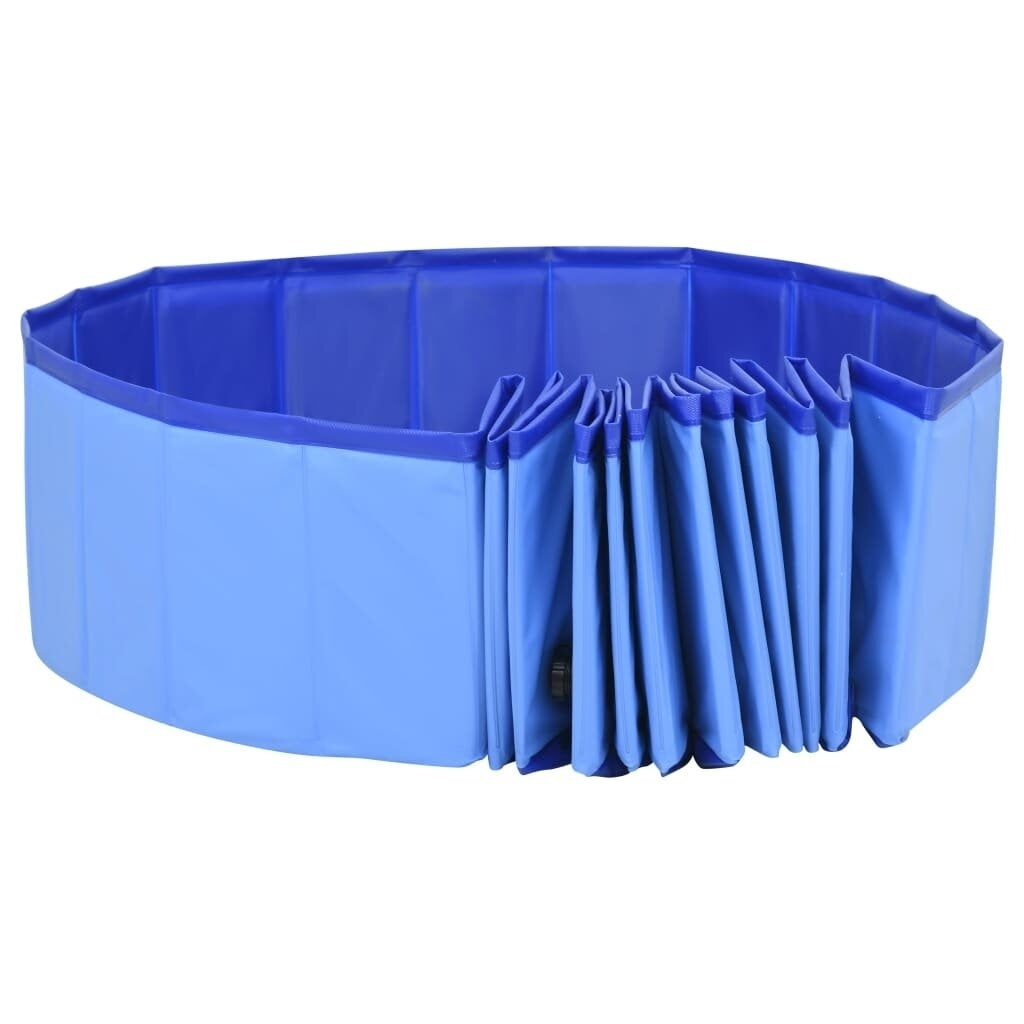 Foldable Dog Swimming Pool Blue 300x40 cm PVC Puppy Bath Collapsible Bathing for Cats Playing Kids Bathtub Pet Supplies Image 5