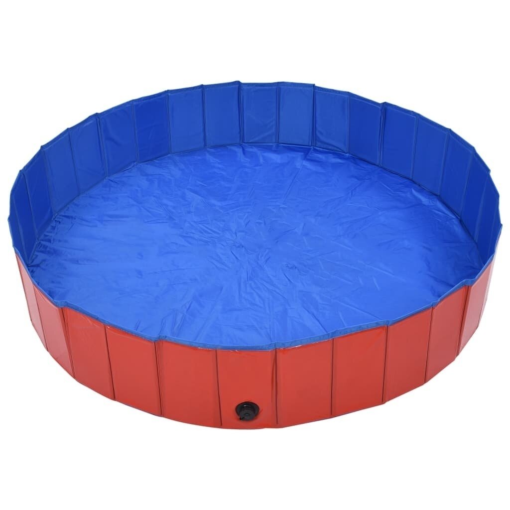 Foldable Dog Swimming Pool Red 160x30 cm PVC Puppy Bath Collapsible Bathing for Cats Playing Kids Bathtub Pet Supplies Image 5