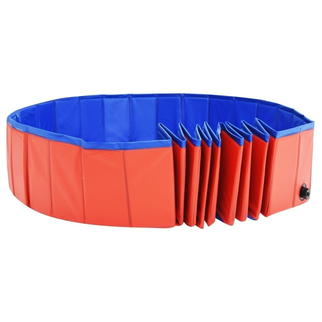 Foldable Dog Swimming Pool Red 200x30 cm PVC Puppy Bath Collapsible Bathing for Cats Playing Kids Bathtub Pet Supplies Image 5