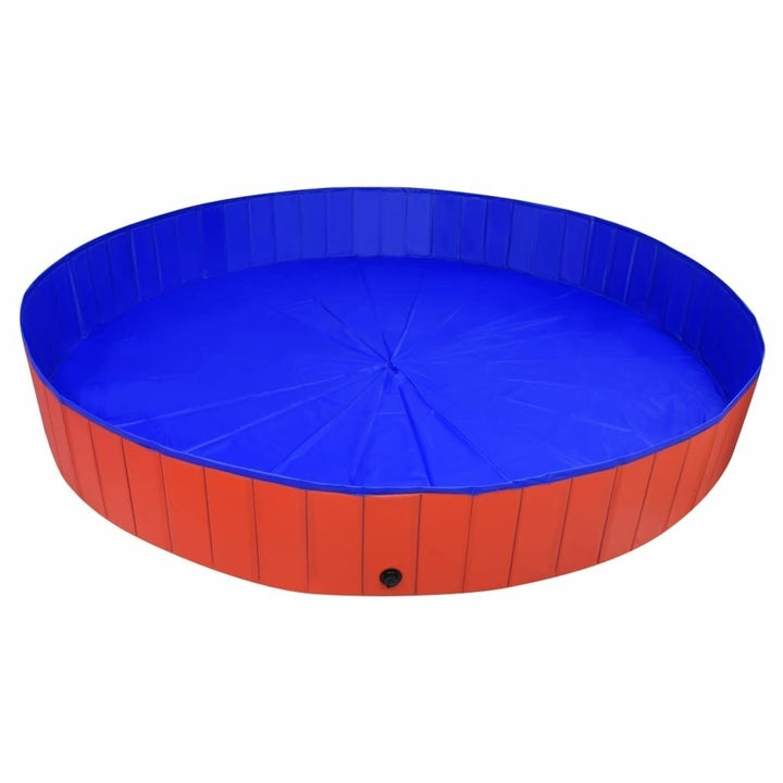 Foldable Dog Swimming Pool Red 300x40 cm PVC Puppy Bath Collapsible Bathing for Cats Playing Kids Bathtub Pet Supplies Image 5