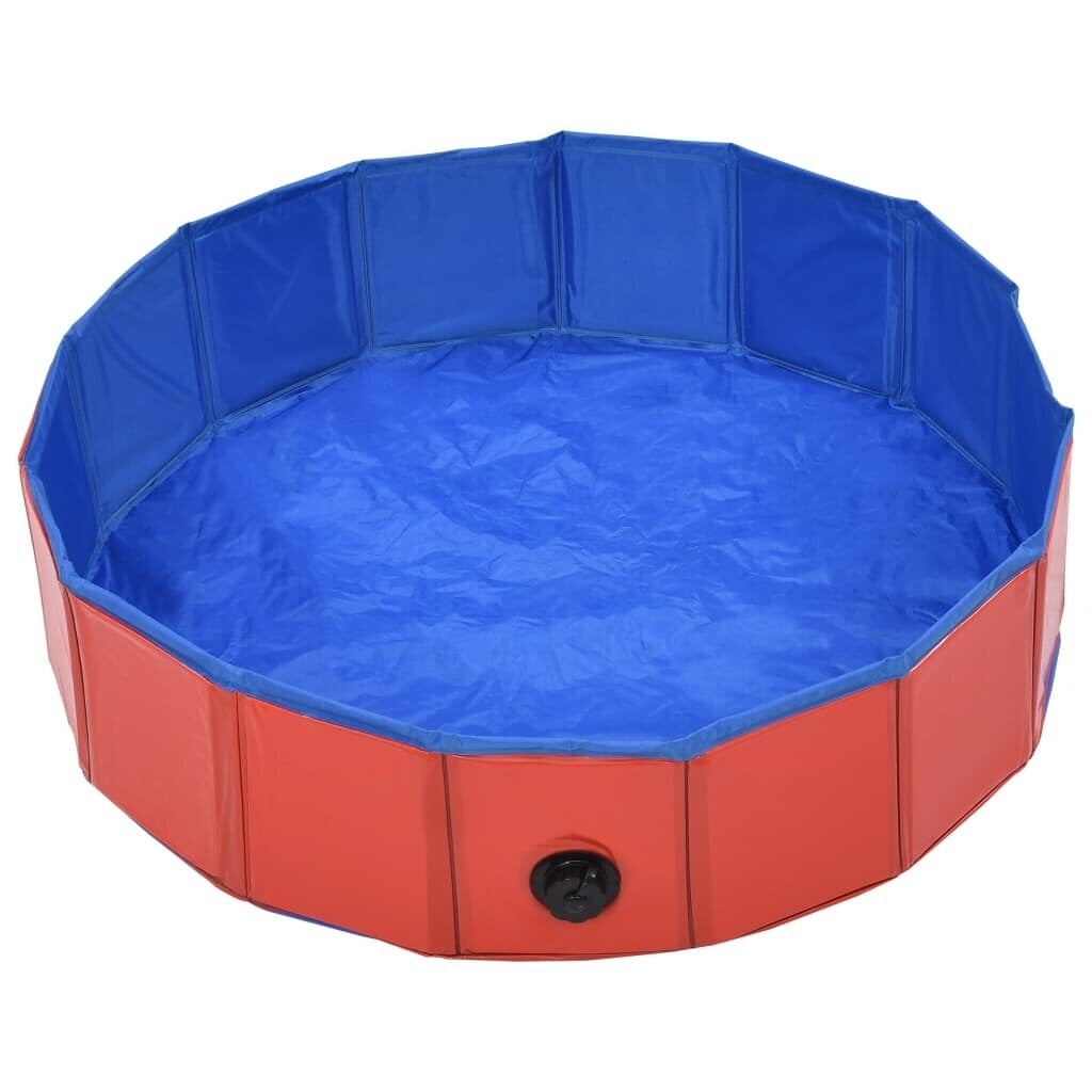 Foldable Dog Swimming Pool Red 80x20 cm PVC Puppy Bath Collapsible Bathing for Cats Playing Kids Bathtub Pet Supplies Image 4