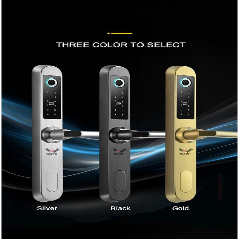 Fingerprint Smart Lock Stainless Steel Fingerprint Password Card Key Unlock Door Lock for Wooden Glass Aluminum Alloy Image 1