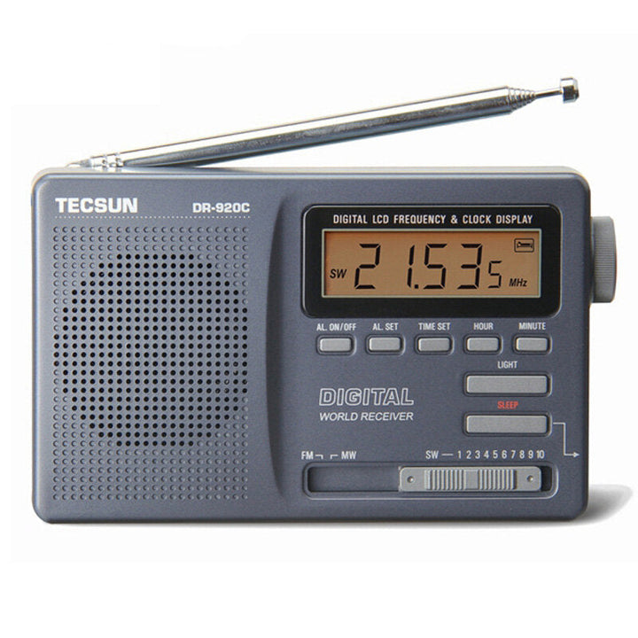 FM MW SW 12 Band Digital Clock Alarm Radio Receiver Image 1