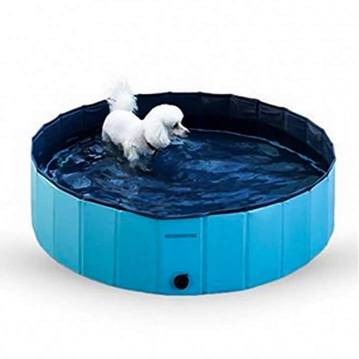 Foldable Dog Pool Pet Bath Inflatable Swimming Tub Collapsible Bathing Pool for Dogs Cats Kids Portable Durable PVC Image 2