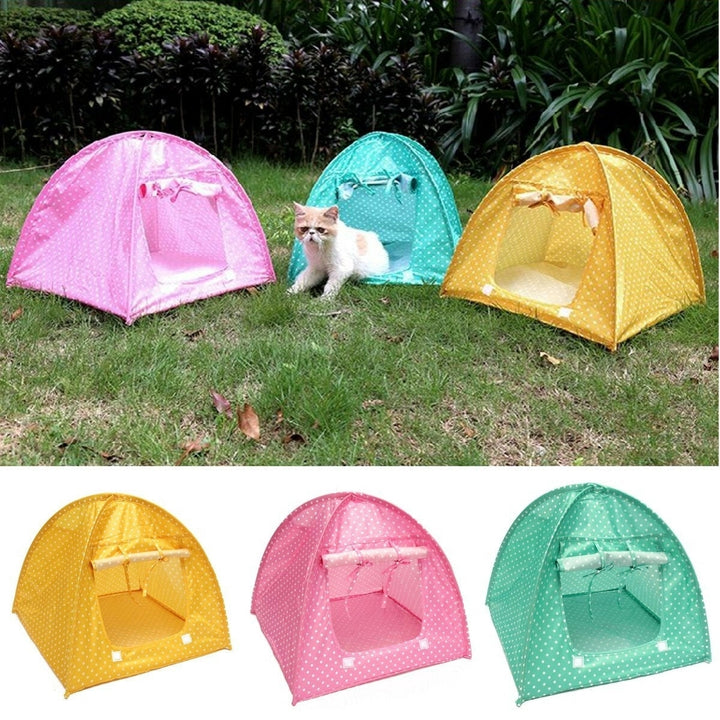 Foldable Pet Cat Tent Playing Bed House Kitty Camp Waterproof Outdoor Dog Kennel Image 3