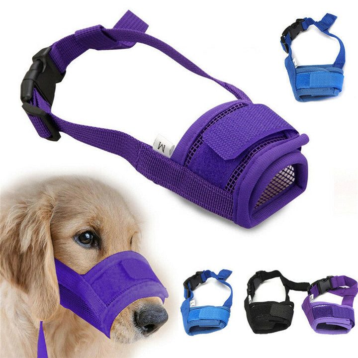 Fashion Adjustable Nylon Dog Muzzle Pet Puppy Mesh Mouth Mask Anti Biting Barking S-XL Image 1