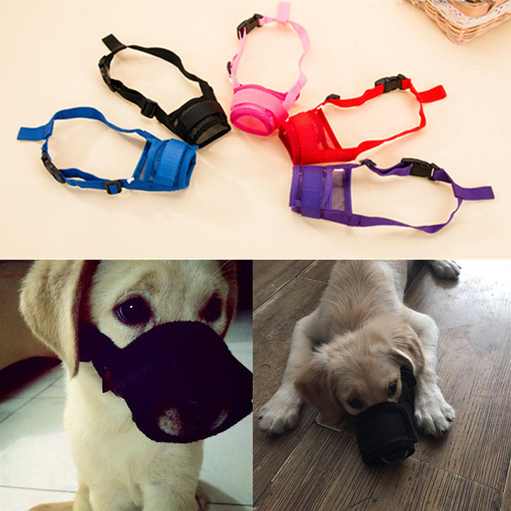 Fashion Adjustable Nylon Dog Muzzle Pet Puppy Mesh Mouth Mask Anti Biting Barking S-XL Image 11