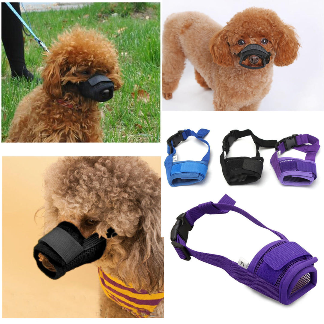 Fashion Adjustable Nylon Dog Muzzle Pet Puppy Mesh Mouth Mask Anti Biting Barking S-XL Image 12