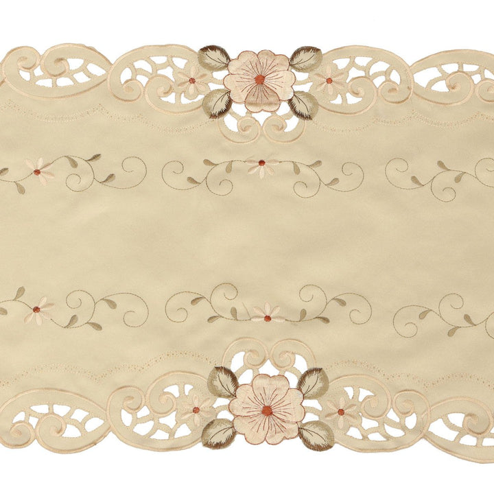 Four Sizes Classical Embroidery Flower Table Runnr Desk Mat Wedding Party Image 3