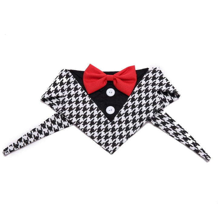 Formal Dog Bow Ties Tuxedo Bandana Collar with Bowtie Adjustable Neckerchief for Party DTTT Image 6