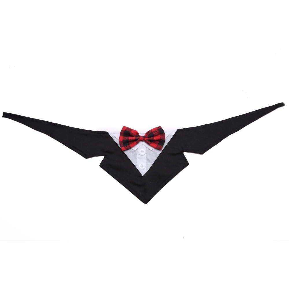 Formal Dog Tuxedo Bandana Ties Adjustable Neckerchief Pet Bow Tie for Wedding Party DTTT Image 4