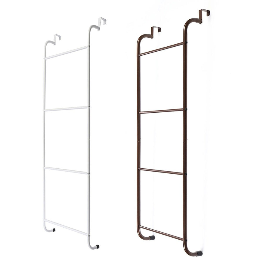 Four Layers of Hooks Behind The Door Towel Bar Towel Rack No Perforation No Trace Bathroom Shelf Hanger Rack Storage Image 1