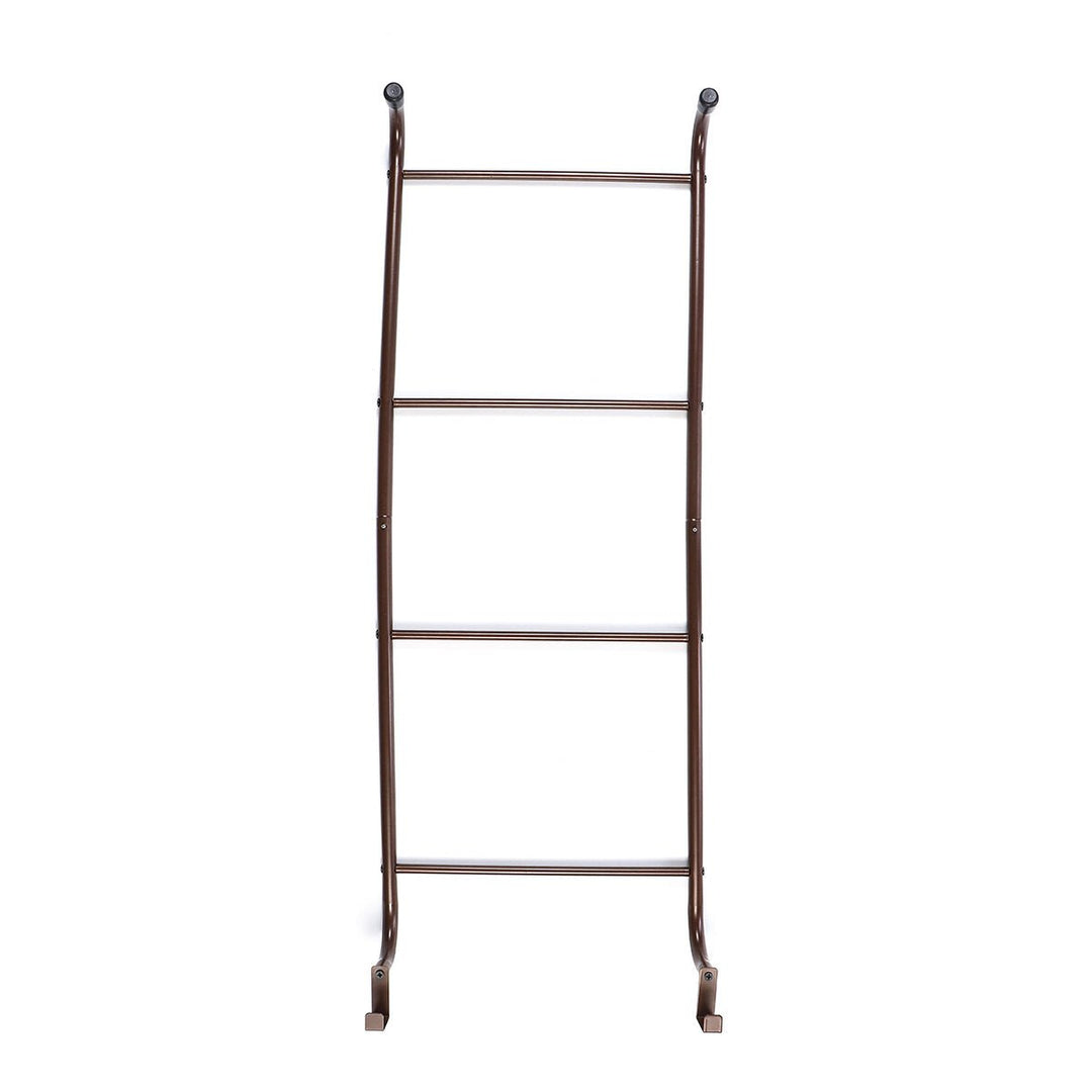 Four Layers of Hooks Behind The Door Towel Bar Towel Rack No Perforation No Trace Bathroom Shelf Hanger Rack Storage Image 1