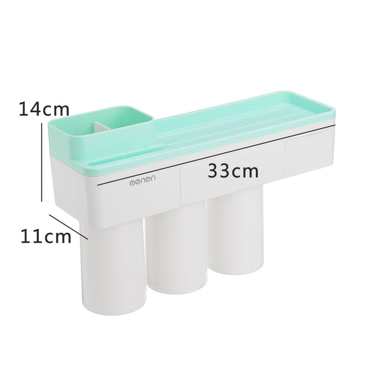 Grey Magnetic Toothbrush Holder Toothpaste Squeezer Dispenser Bathroom Storage 2/3 Cups,DTTT Image 6