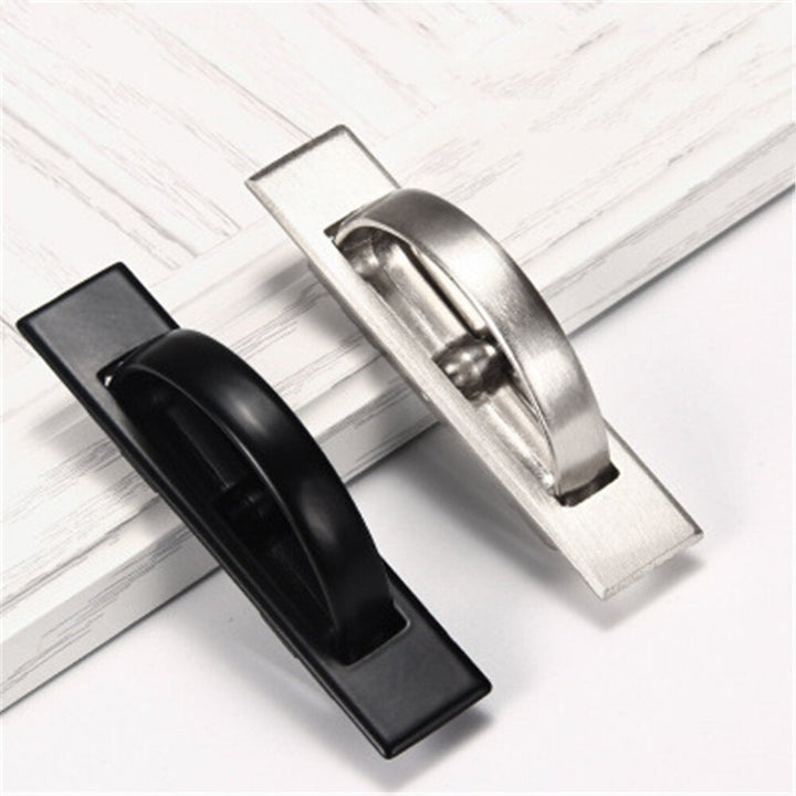 Handle Embedded In Tatami Cabinet Door Invisible Modern Simple Black Drawer Rotating Hidden Platform Image 5