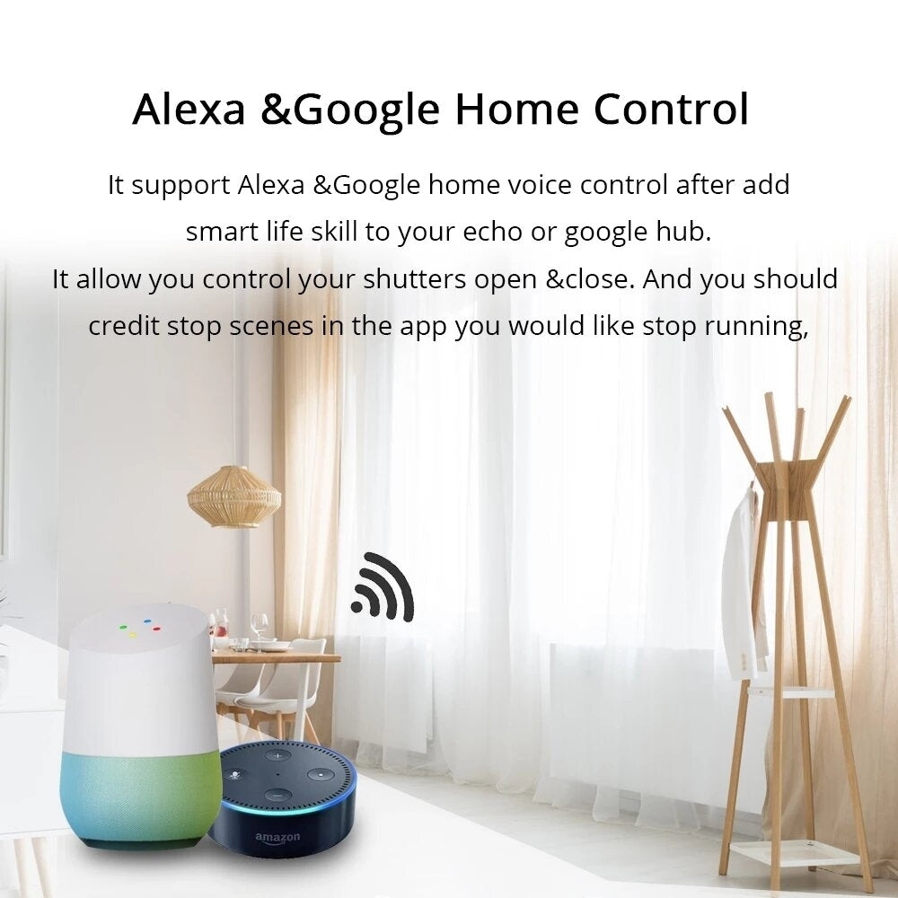 Google Home Alexa Curtain Switch Blind Switches For Standard Roller Motor Slide Engine Wifi APP Siri Control Image 3