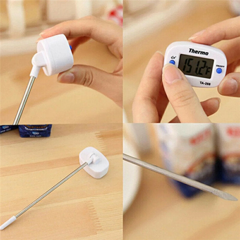 Food Thermometer Fast Temperature Measurement 304 Stainless Steel for Kitchen Image 6