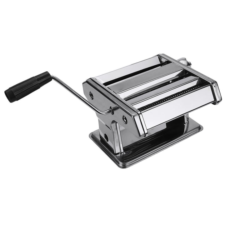 Fresh Pasta Maker Roller Machine Dough Making Noodle Maker Home Stainless Steel Tools Kit Black Handle Image 1