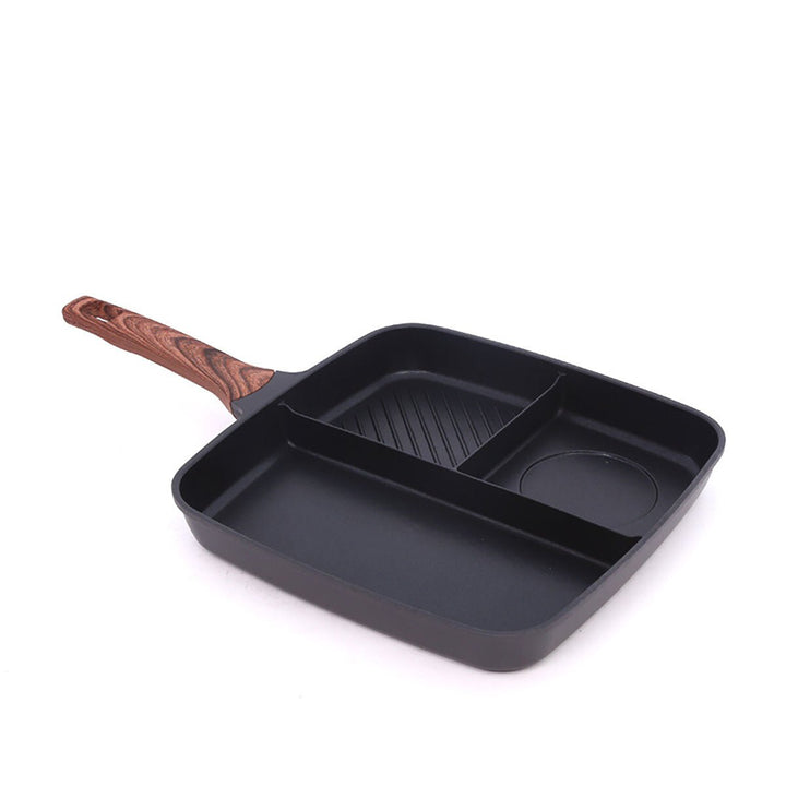 Frying Pan Aluminum Alloy Griddle Grill Non Stick Skillet Cooking Fry Square BBQ Image 1