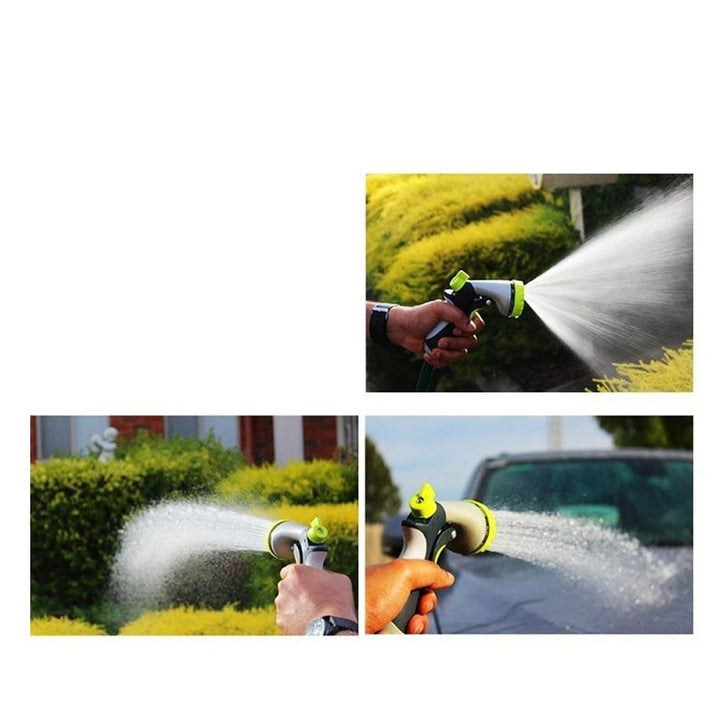 Garden Hose Nozzle 8 Patterns High Pressure for Outdoor Watering Plants, Lawns, Car Washing and Pets Showering Image 5