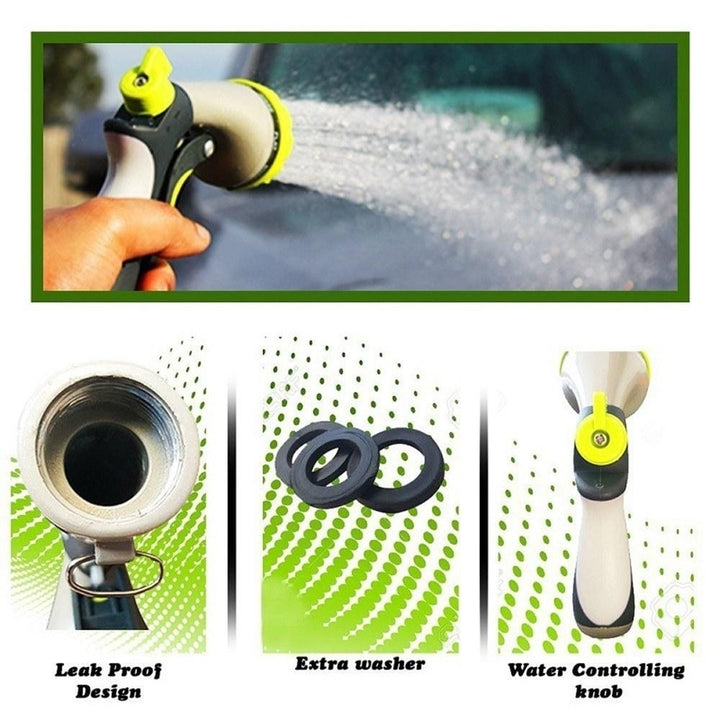 Garden Hose Nozzle 8 Patterns High Pressure for Outdoor Watering Plants, Lawns, Car Washing and Pets Showering Image 9