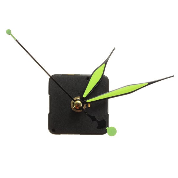 Green and Black Luminous Hands DIY Quartz Clock Spindle Movement Image 1