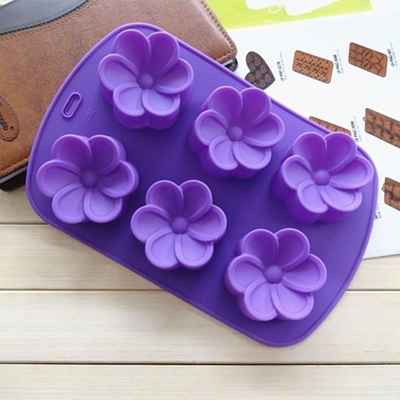 Homemade Flower Wedding Silicone Chocolate Cake Mold Cookie Gifts Soap Candy Mould Baking Mold Kitchen Tool DIY Image 4