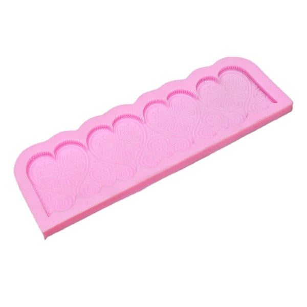 Heart Shape Silicone Fondant Lace Mold Cake Decorating Mould Image 5