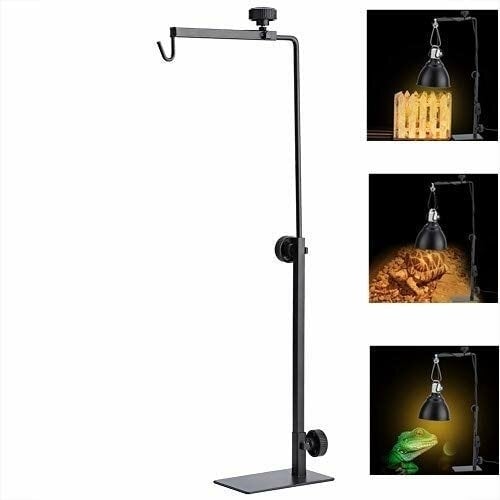 Iron Bracket Light Stand Reptile Backlight Adjustable Tortoise Lamp Holder Rack Image 6