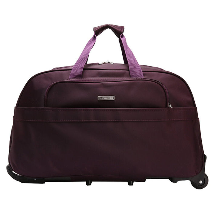 High Capacity Travel Duffle Luggage Trolley Bag With Wheels Rolling Suitcase Travel Bags Carry-On Bag Image 9