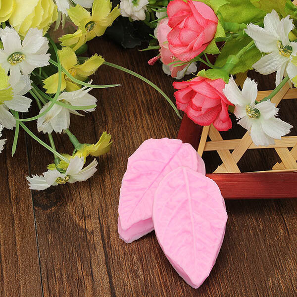 Leaf Shaped Silicone Press Mold Cake Decoration Mould Fondant Cake 3D Silicone Mould Image 3