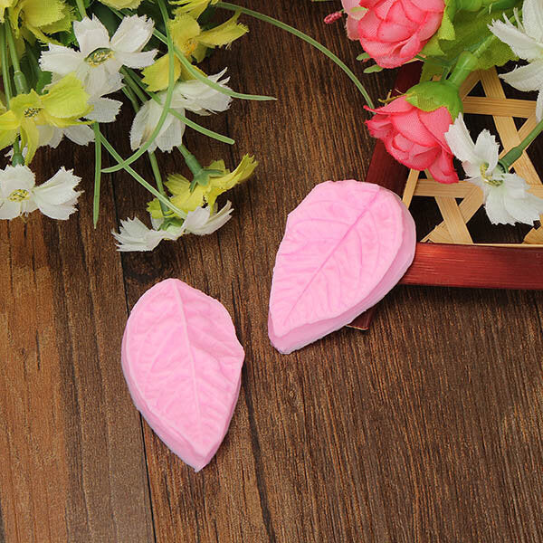 Leaf Shaped Silicone Press Mold Cake Decoration Mould Fondant Cake 3D Silicone Mould Image 4