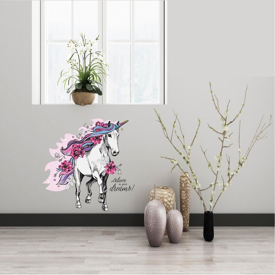 Magical Running Horse Removable PVC Wall Sticker Background Kids Bedroom Decals Image 6