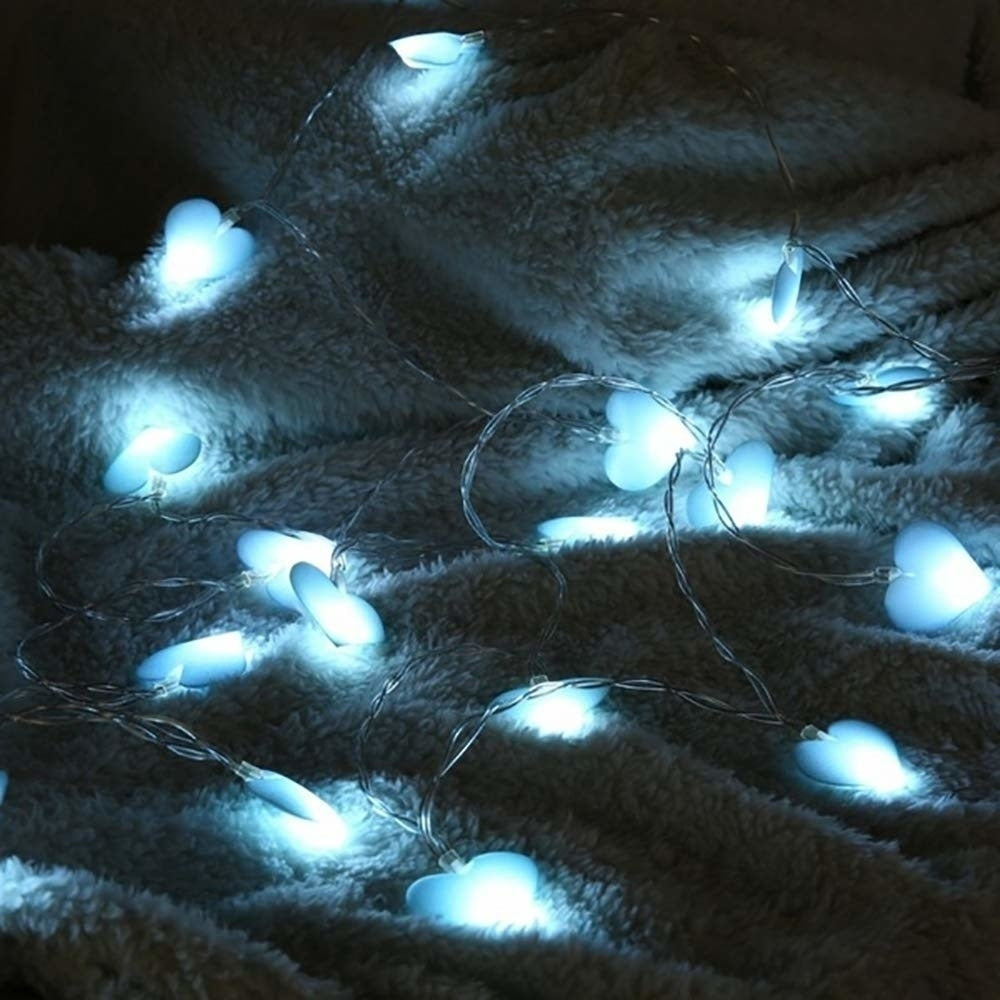 LED Heart Shape String Lights 1.5M 3M Indoor Fairy Christmas Decoration Garland For Valentines Day Living Room Image 3