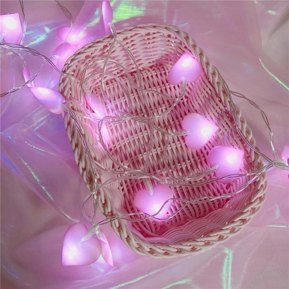 LED Heart Shape String Lights 1.5M 3M Indoor Fairy Christmas Decoration Garland For Valentines Day Living Room Image 5