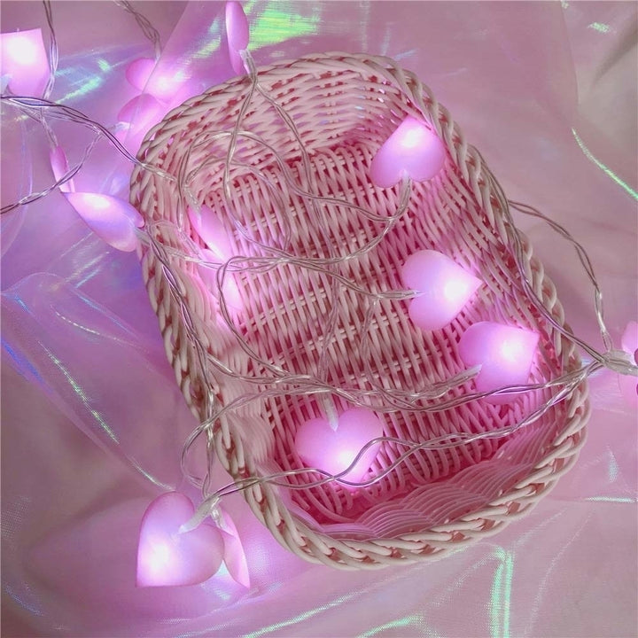 LED Heart Shape String Lights 1.5M 3M Indoor Fairy Christmas Decoration Garland For Valentines Day Living Room Image 5