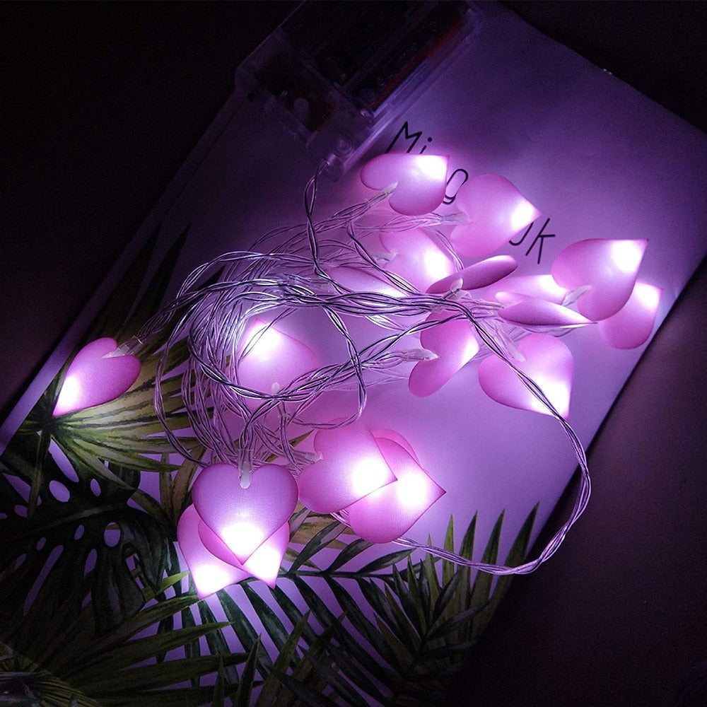 LED Heart Shape String Lights 1.5M 3M Indoor Fairy Christmas Decoration Garland For Valentines Day Living Room Image 6