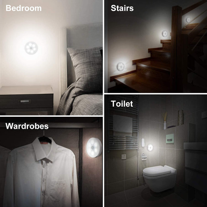 LED Light Pir Motion Sensor Night Lamp Under Cabinet Closet Wardrobe Bedroom Kitchen Stairs Lighting Puck Lights Image 3