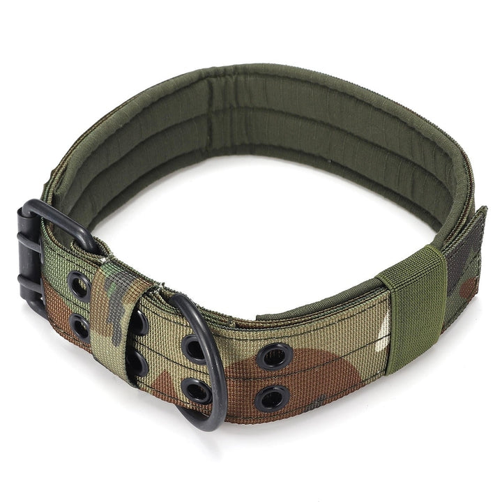 M Tactical Military Adjustable Dog Training Collar Nylon Leash w,Metal Buckle Image 8