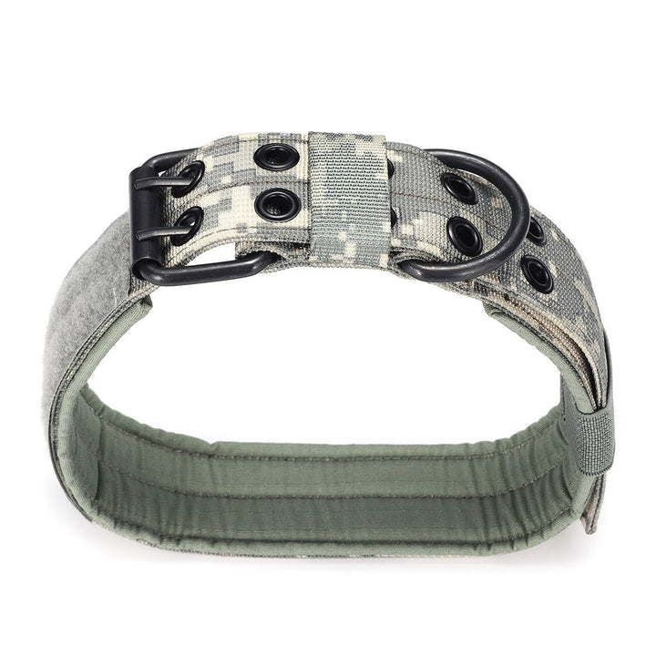 M Tactical Military Adjustable Dog Training Collar Nylon Leash w,Metal Buckle Image 1