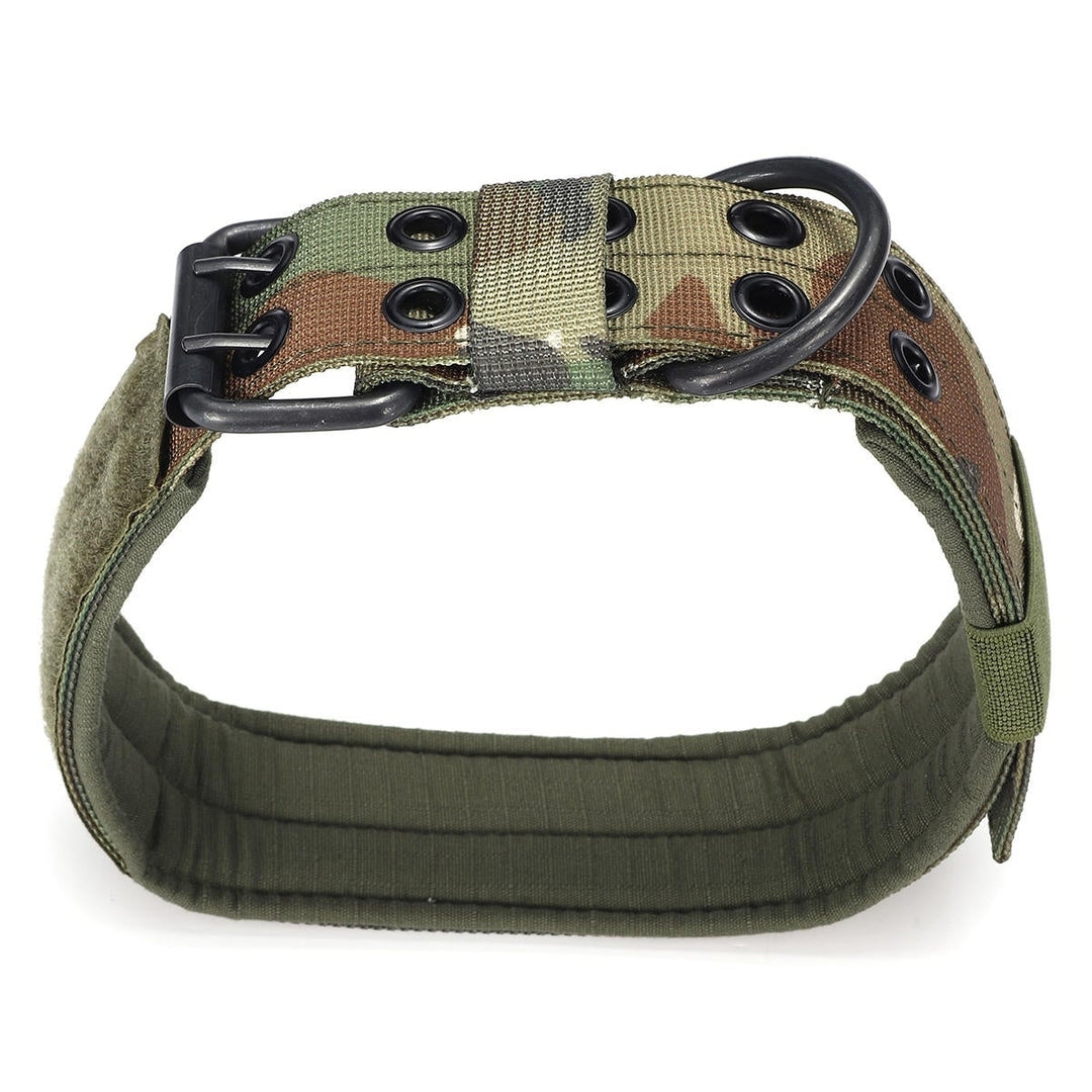 M Tactical Military Adjustable Dog Training Collar Nylon Leash w,Metal Buckle Image 1