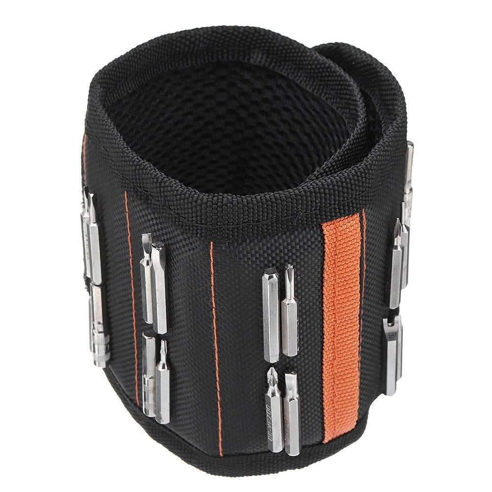 Magnetic Wristband w, Strong Magnets Holds Screws Nails Bits Repair Hand Easy Carry Gadget Image 3