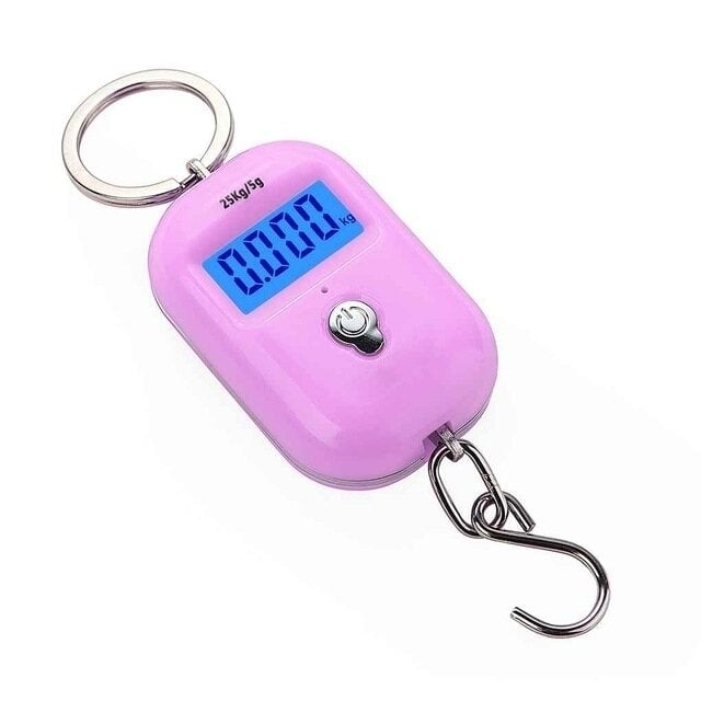 Mini Keychain Digital Hanging Scale Electronic Luggage Hook LCD Backlight Kitchen Steelyard Image 6