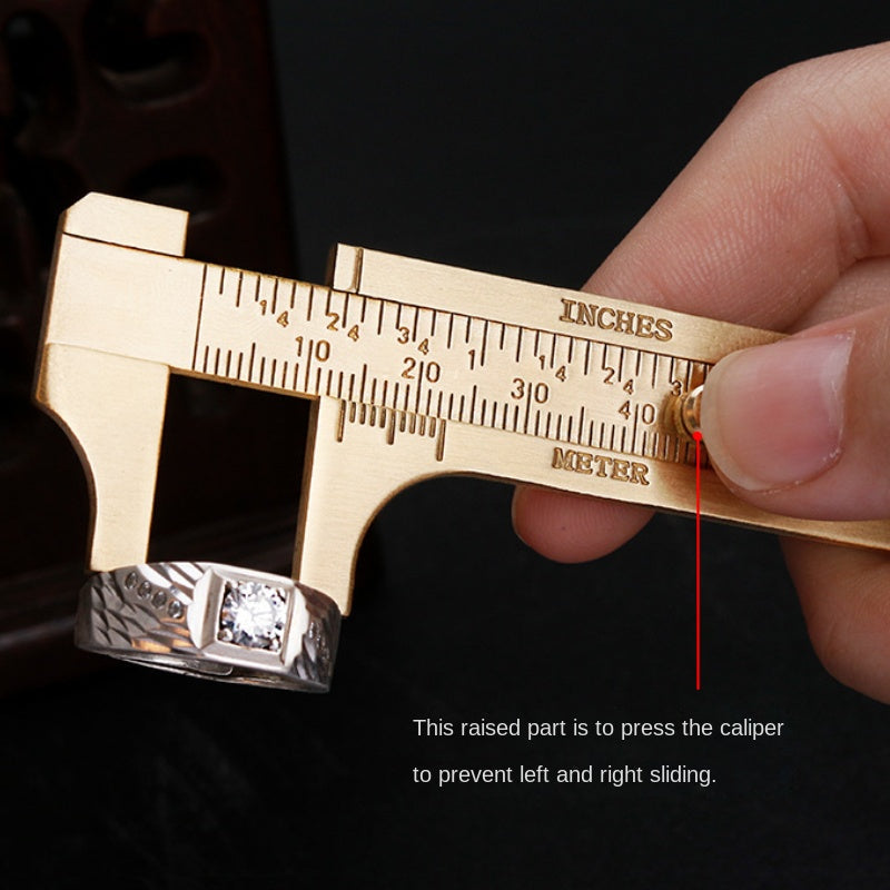 Mini Vernier Caliper Single,Double Scale Measuring Tool Brass Image 3