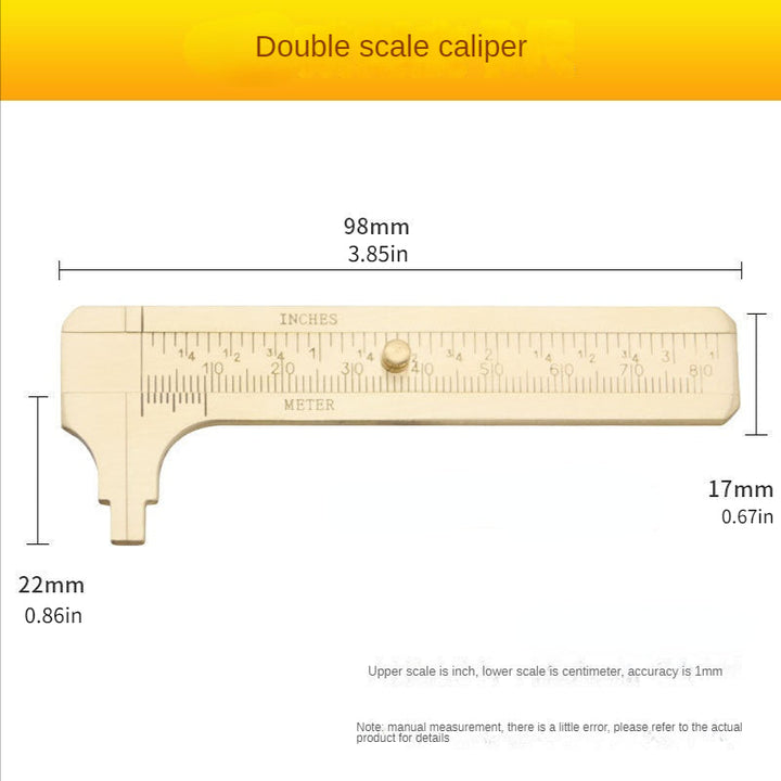 Mini Vernier Caliper Single,Double Scale Measuring Tool Brass Image 4